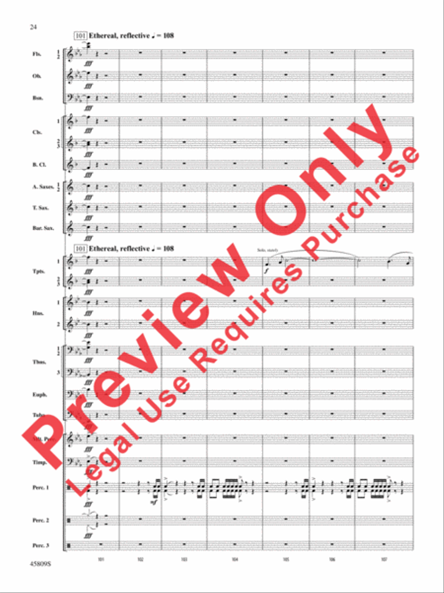 At the Movies with James Horner Concert Band scores gallery preview page 25