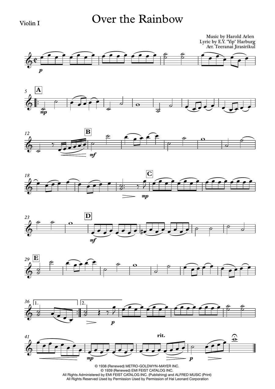 Over The Rainbow (from The Wizard Of Oz) String Trio scores gallery preview page 3