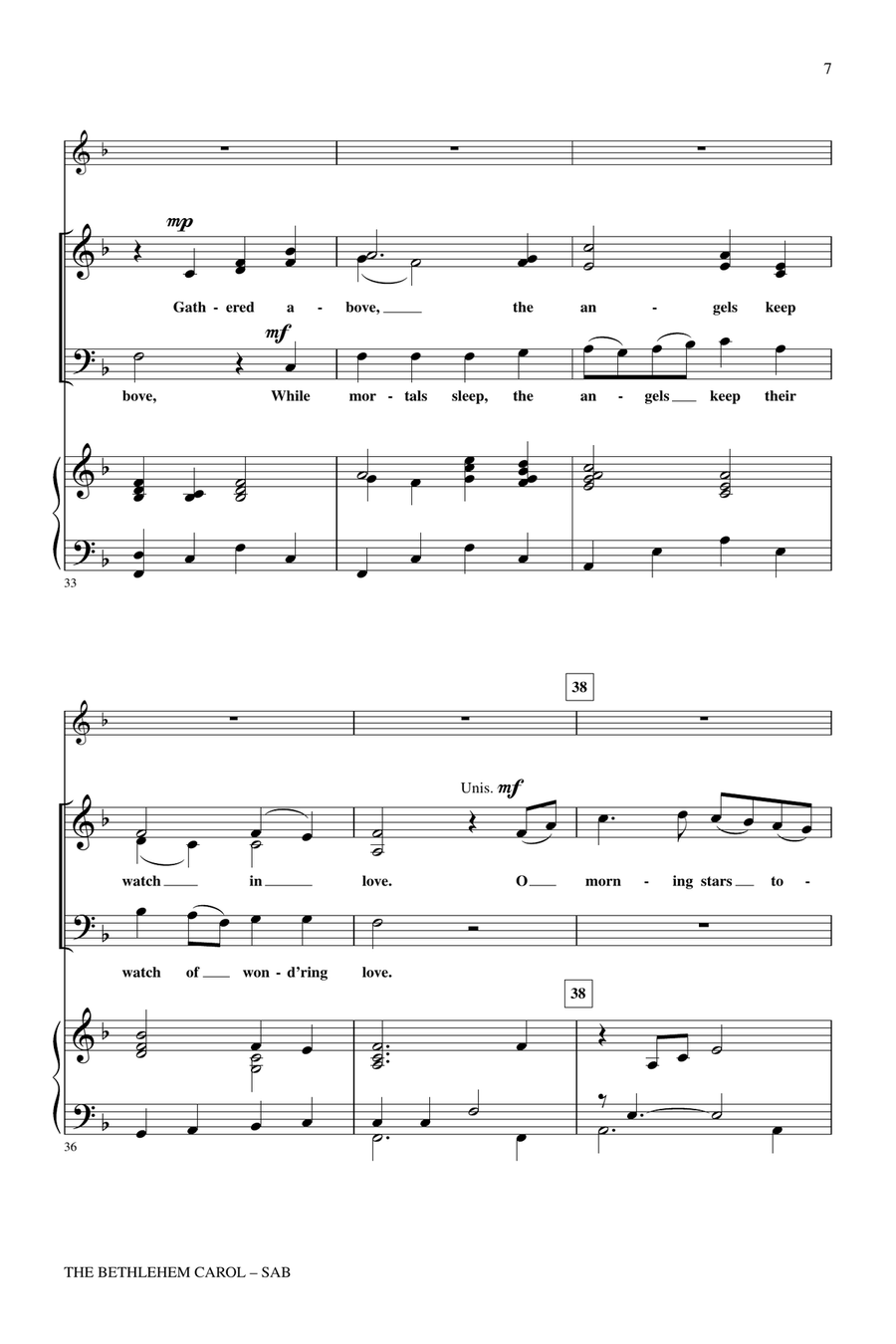 The Bethlehem Carol 3-Part scores gallery preview page 6