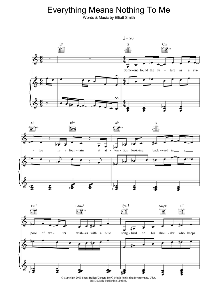Everything Means Nothing To Me Guitar scores gallery preview page 1