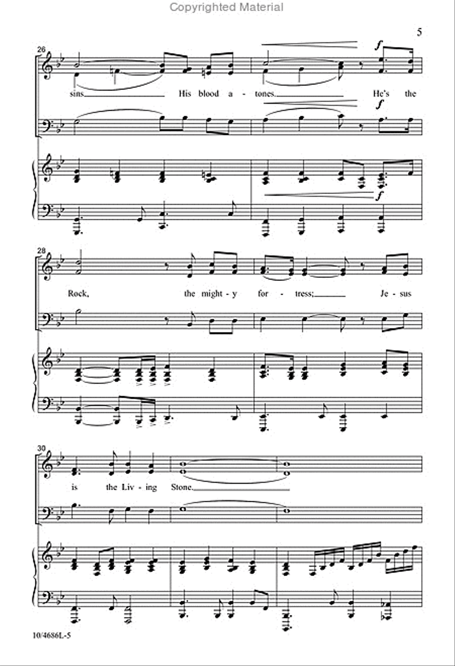 Jesus Is the Living Stone 3-Part scores gallery preview page 5