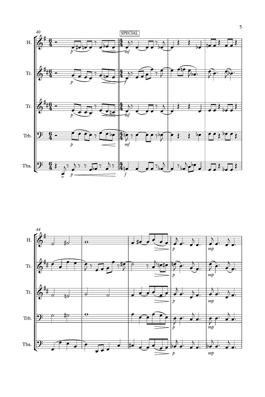 On The Sunny Side Of The Street Brass Ensemble scores gallery preview page 5