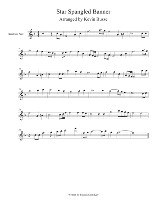 Star Spangled Banner - (Whitney Houston Version) - Bari Sax