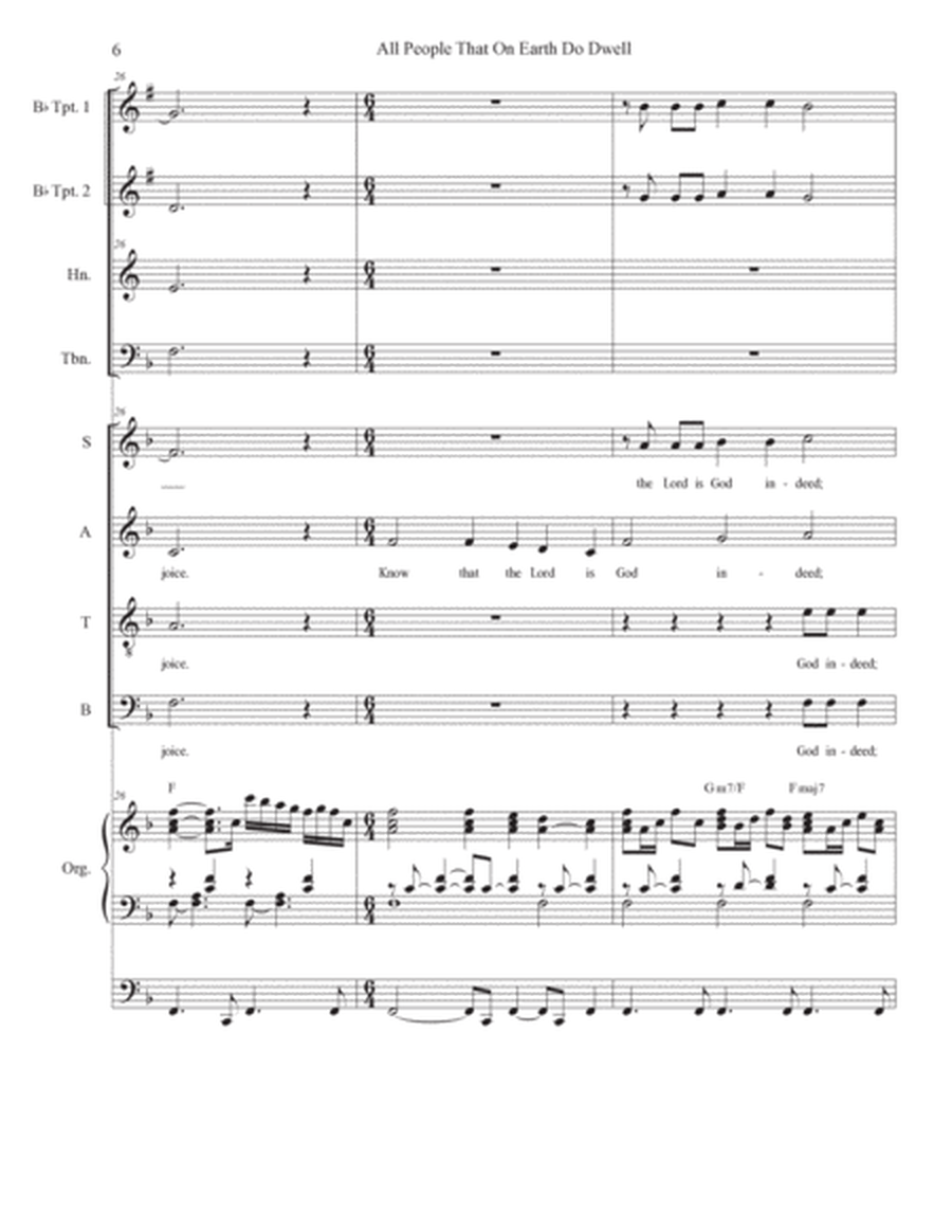 All People That On Earth Do Dwell (Vocal Quartet - (SATB) (Full Score) - Score Only image number null