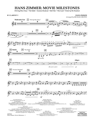 Hans Zimmer: Movie Milestones - Bb Clarinet 2