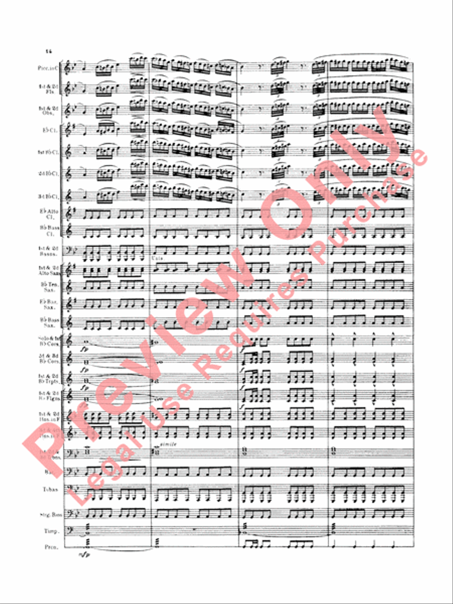 Italian in Algiers (Overture) Concert Band scores gallery preview page 17