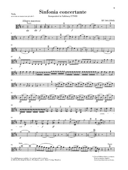 Sinfonia Concertante Eb Major K.364