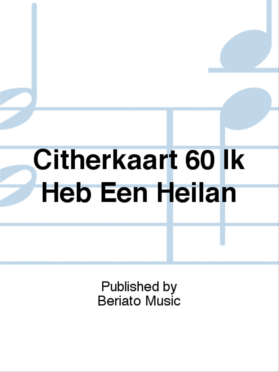 Citherkaart 60 Ik Heb Een Heilan Zither scores gallery preview page 1