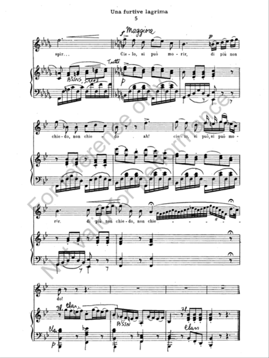 Una Furtiva Lagrima Concert Band scores gallery preview page 6