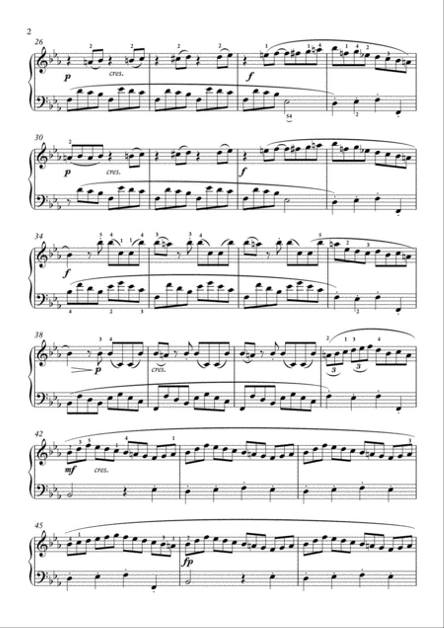 Scarlatti-Sonata in E flat-Major L.220 K.475(piano) Piano Solo scores gallery preview page 3