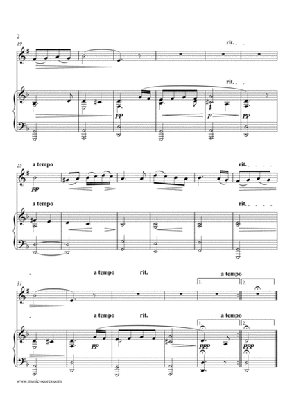 Carol of the Birds - Bass Clarinet and Piano image number null