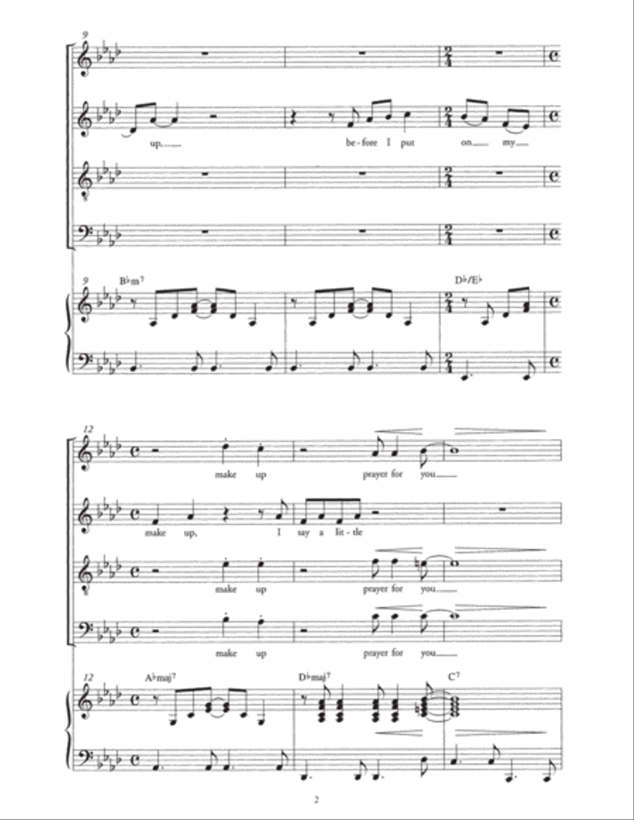 I Say A Little Prayer (arr. Berty Rice) 4-Part scores gallery preview page 2