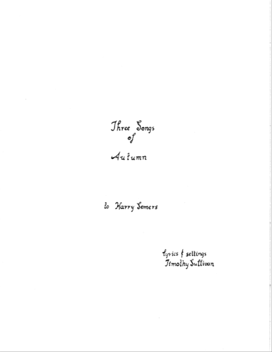 Three Songs of Autumn Voice scores gallery preview page 3