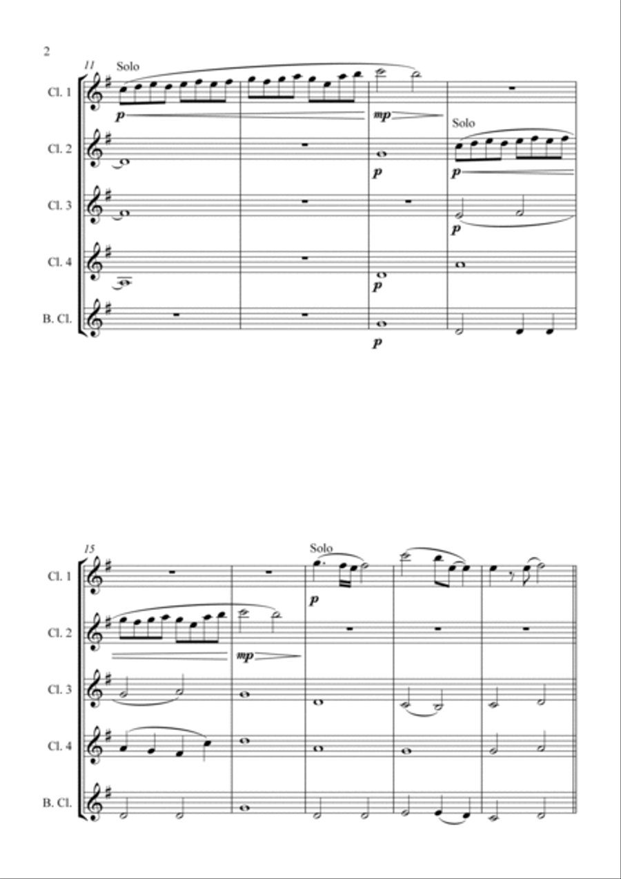 Time To Say Goodbye Time To Say Goodbye Clarinet Quintet scores gallery preview page 4