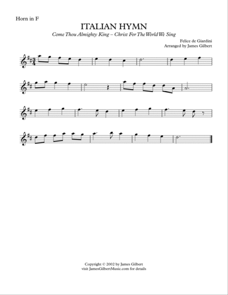 ITALIAN HYMN (Come Thou Almighty King) Small Ensemble scores gallery preview page 6