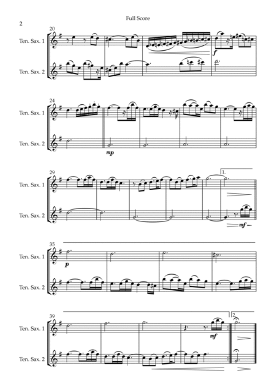 Married Life Woodwind Duet scores gallery preview page 2