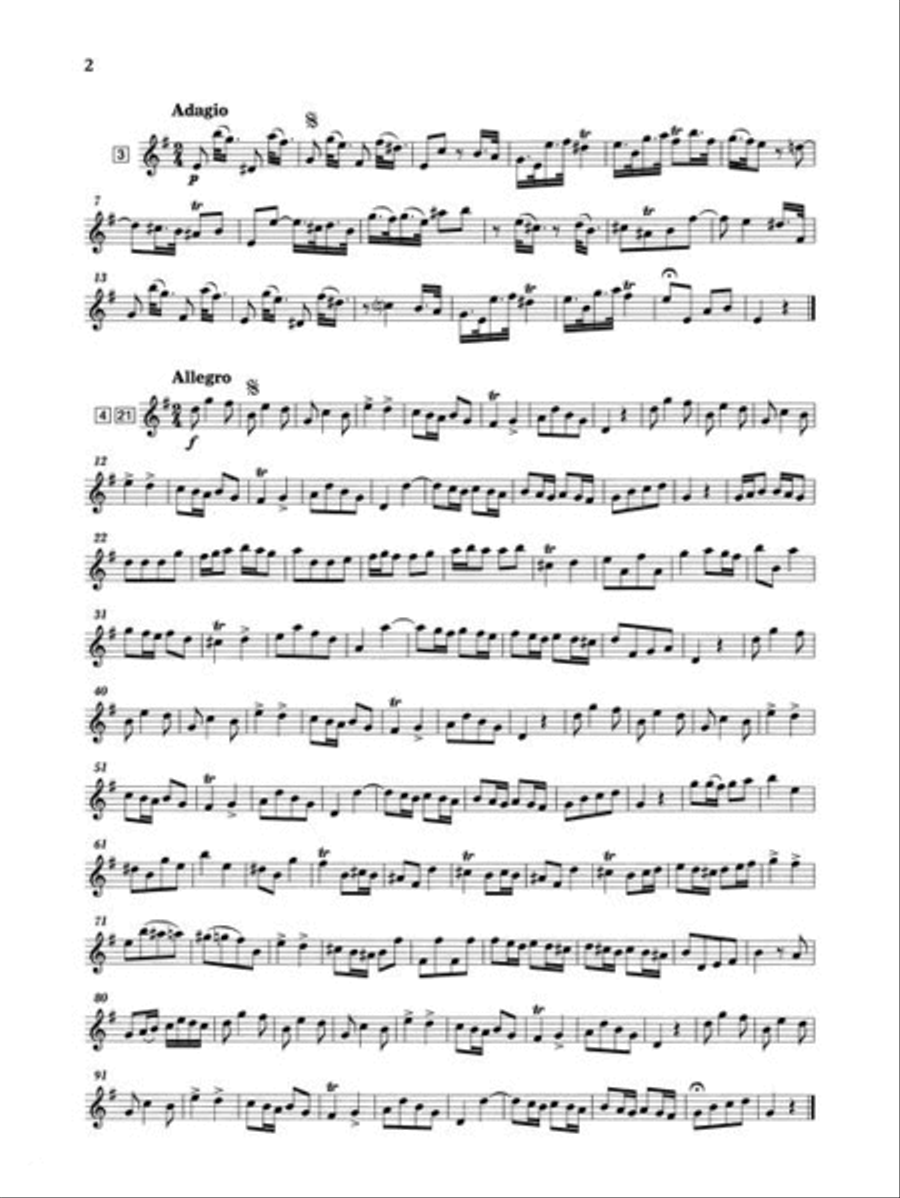 Telemann for Two Flute Solo scores gallery preview page 6