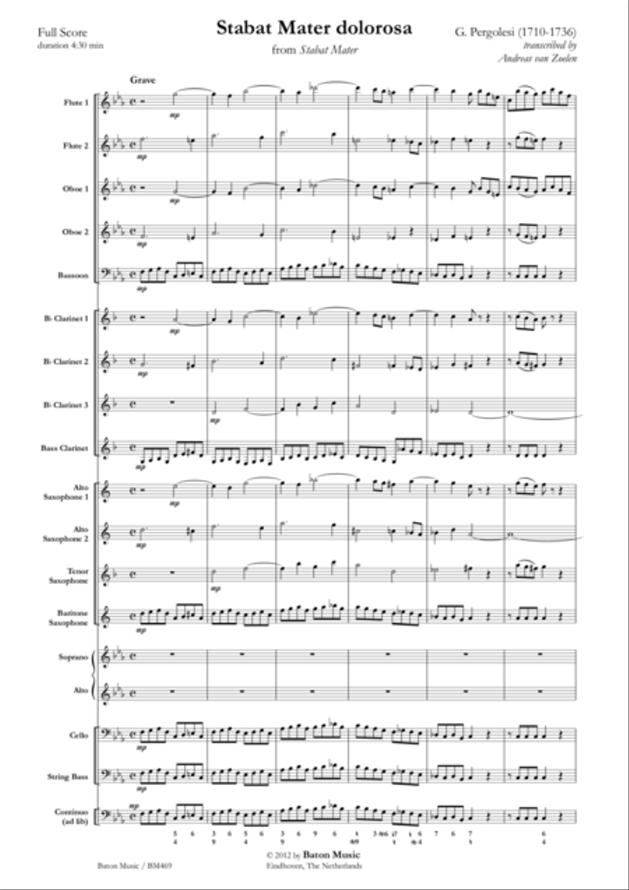 Stabat Mater dolorosa Concert Band scores gallery preview page 2