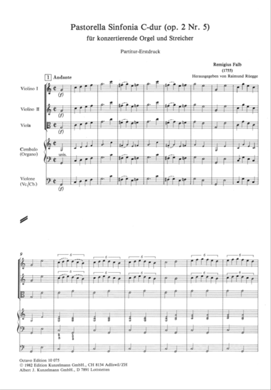 Pastorella sinfonia String Orchestra scores gallery preview page 2