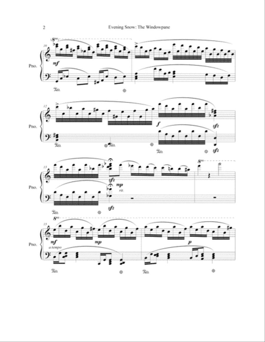 Evening Snow: The Windowpane Piano Solo scores gallery preview page 3