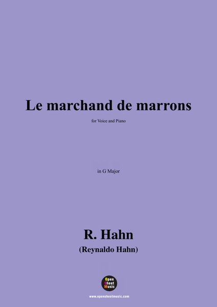 R. Hahn-Le marchand de marrons,in G Major