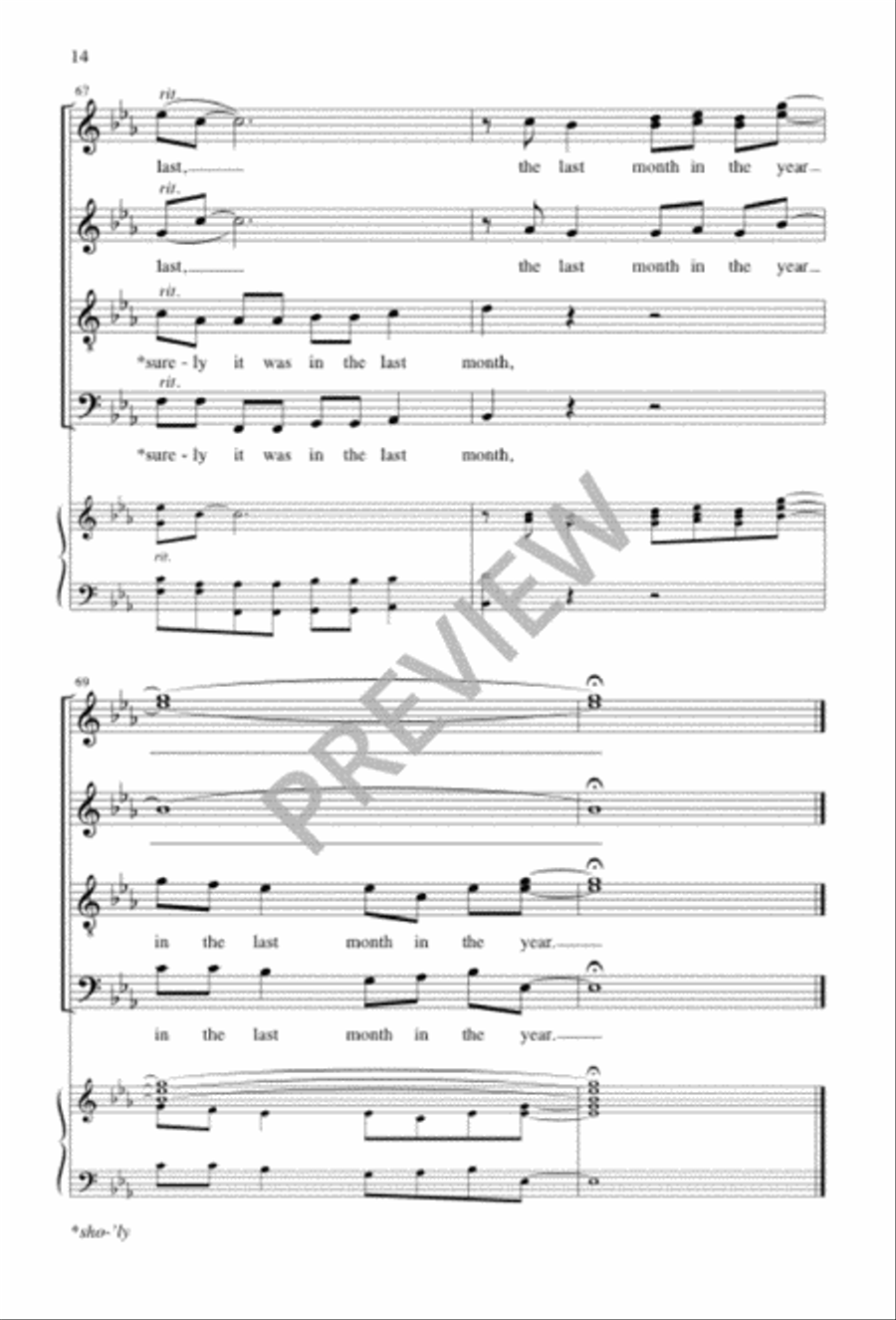 What Month Was Jesus Born In? 4-Part scores gallery preview page 14