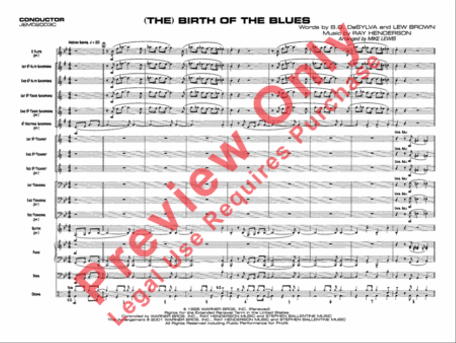 The Birth of the Blues Jazz Ensemble scores gallery preview page 4