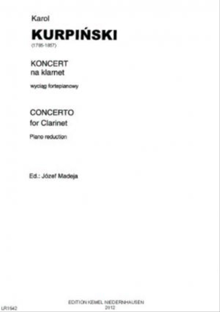 Concerto Concerto Clarinet Solo scores gallery preview page 1