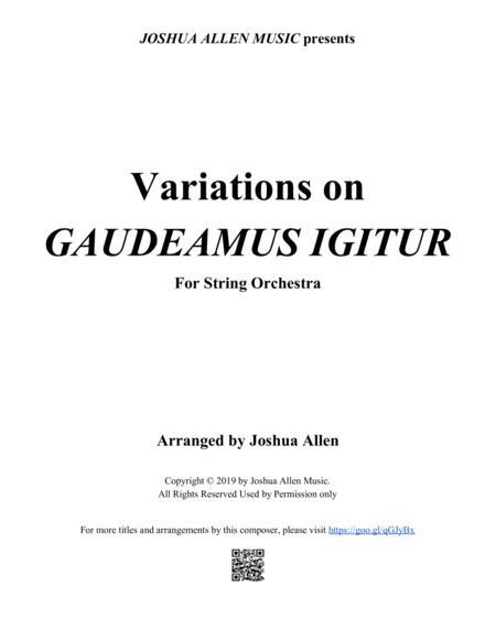 Variations on GAUDEAMUS IGITUR image number null