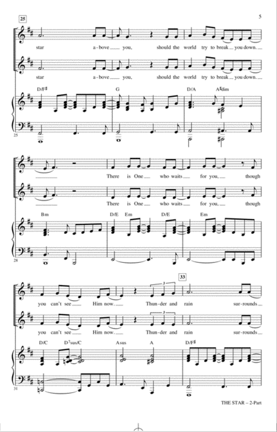 The Star (arr. Mark Brymer) 2-Part scores gallery preview page 4