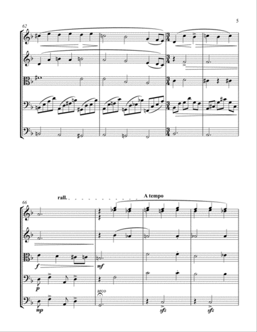 Waltz for Debby - Bill Evans String Quintet String Quintet scores gallery preview page 5