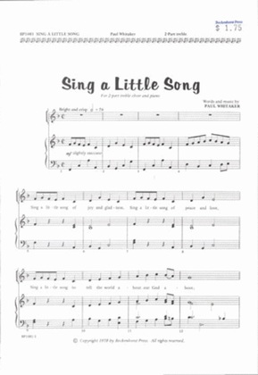 Book cover for Sing a Little Song