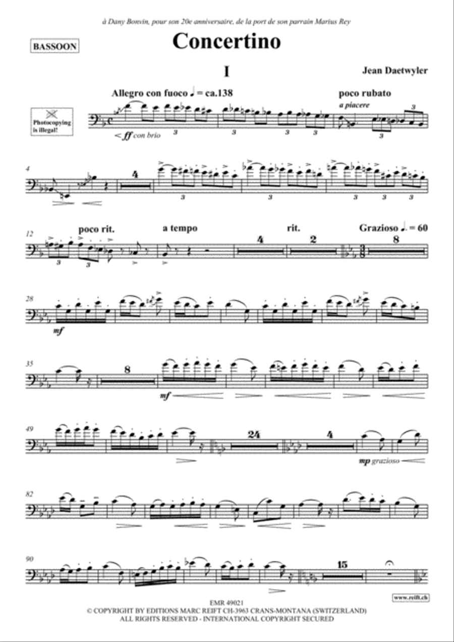 Concertino Bassoon Solo scores gallery preview page 2