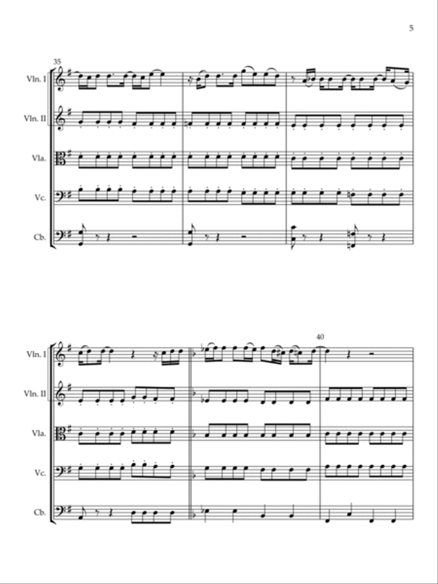 Scenes From An Italian Restaurant String Orchestra scores gallery preview page 5