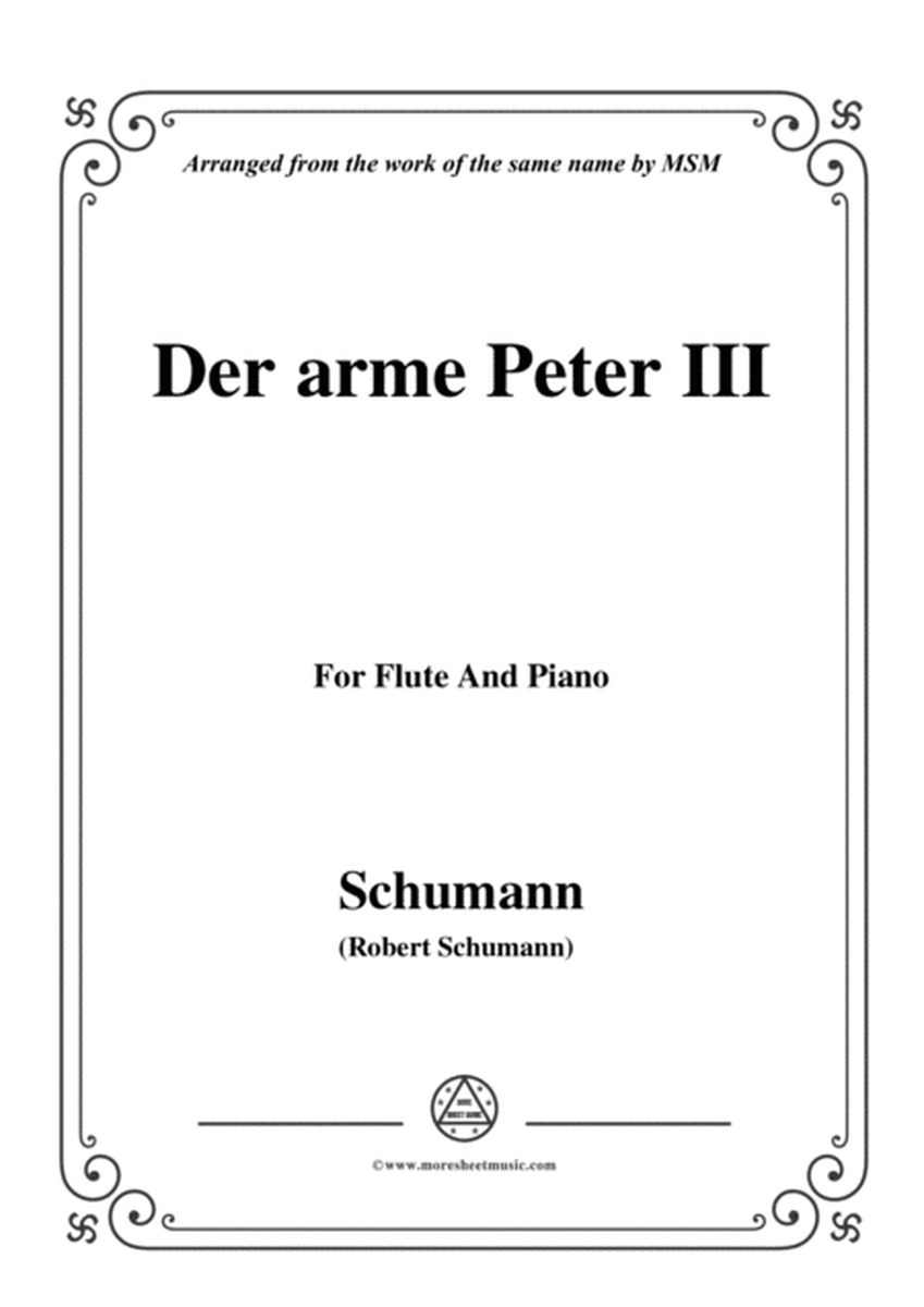 Schumann-Der arme Peter 3,for Flute and Piano image number null