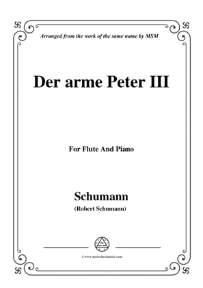 Book cover for Schumann-Der arme Peter 3,for Flute and Piano