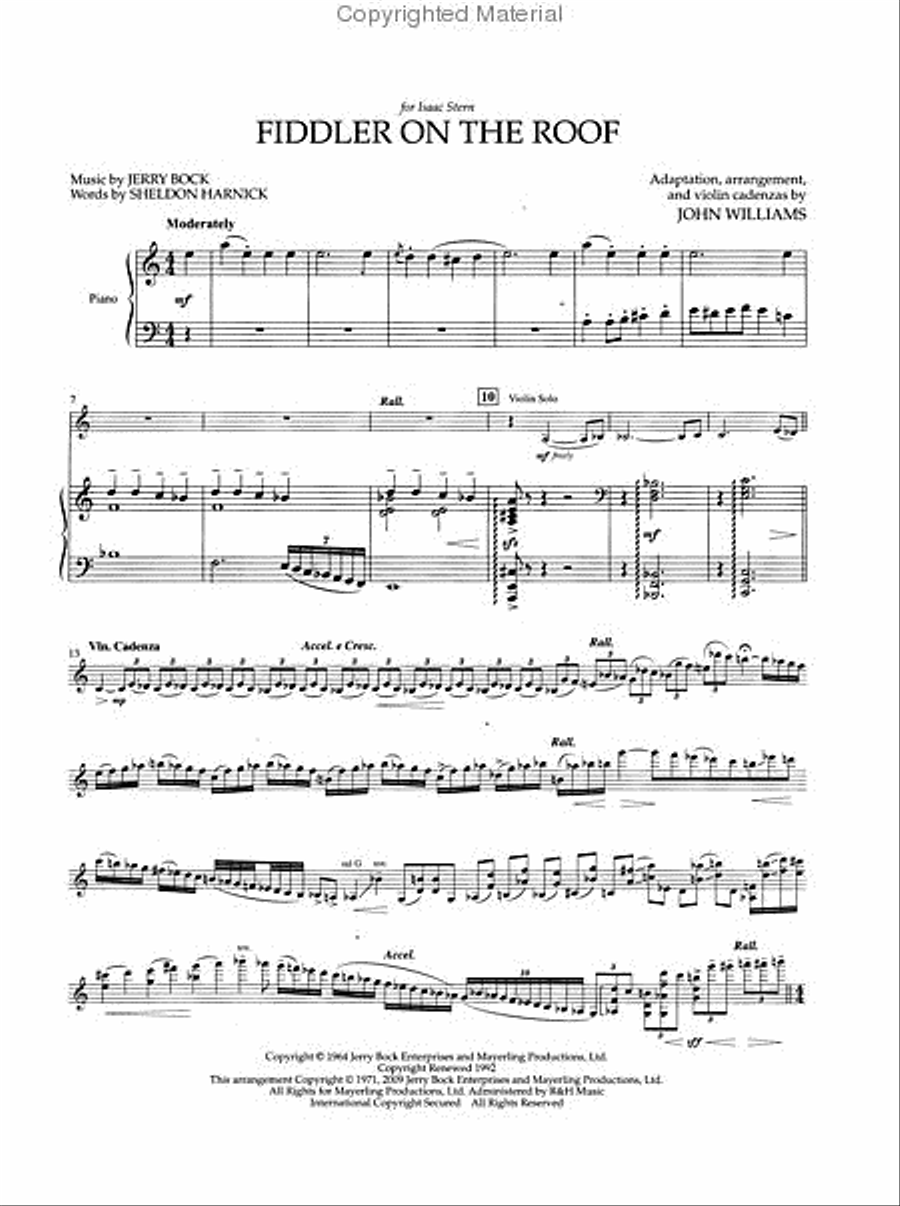 Fiddler on the Roof Violin Solo scores gallery preview page 2