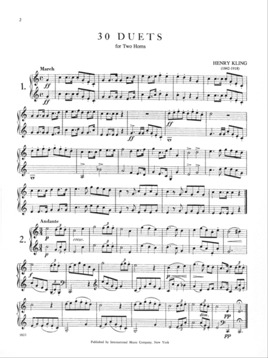 30 Duets Horn scores gallery preview page 2