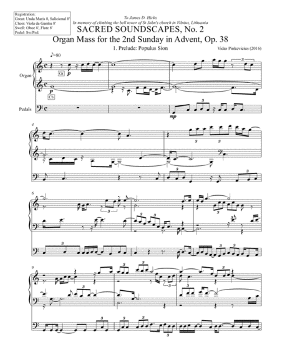 Organ Mass For The 2nd Sunday In Advent, Op. 38 Organ Solo scores gallery preview page 2
