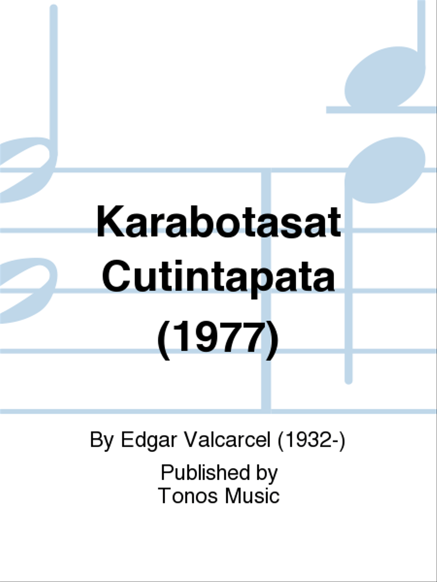 Karabotasat Cutintapata (1977) Orchestra scores gallery preview page 1