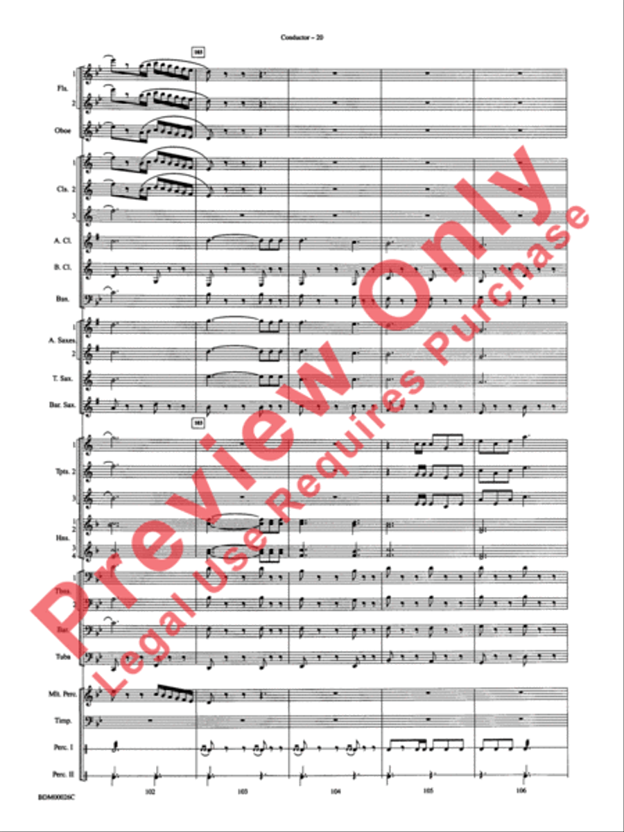 Wings and Shield Wings and Shield Concert Band scores gallery preview page 23