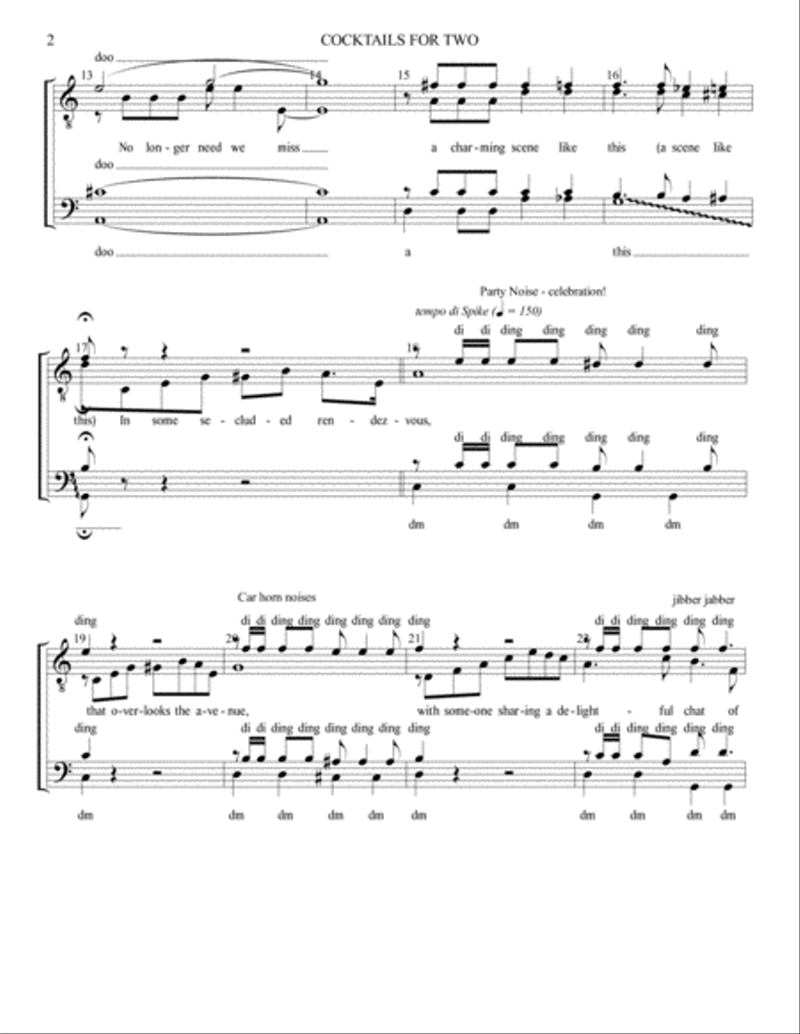 Cocktails For Two Cocktails For Two TTBB scores gallery preview page 2