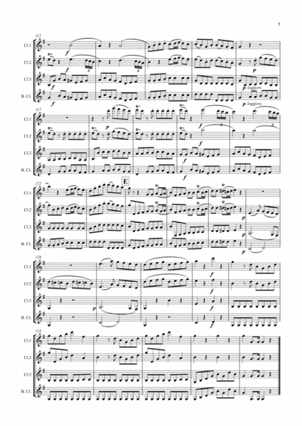 Mozart: Serenade No.13 in G "Eine Kleine Nachtmusik" K.525 Mvt.I Allegro - clarinet quartet image number null