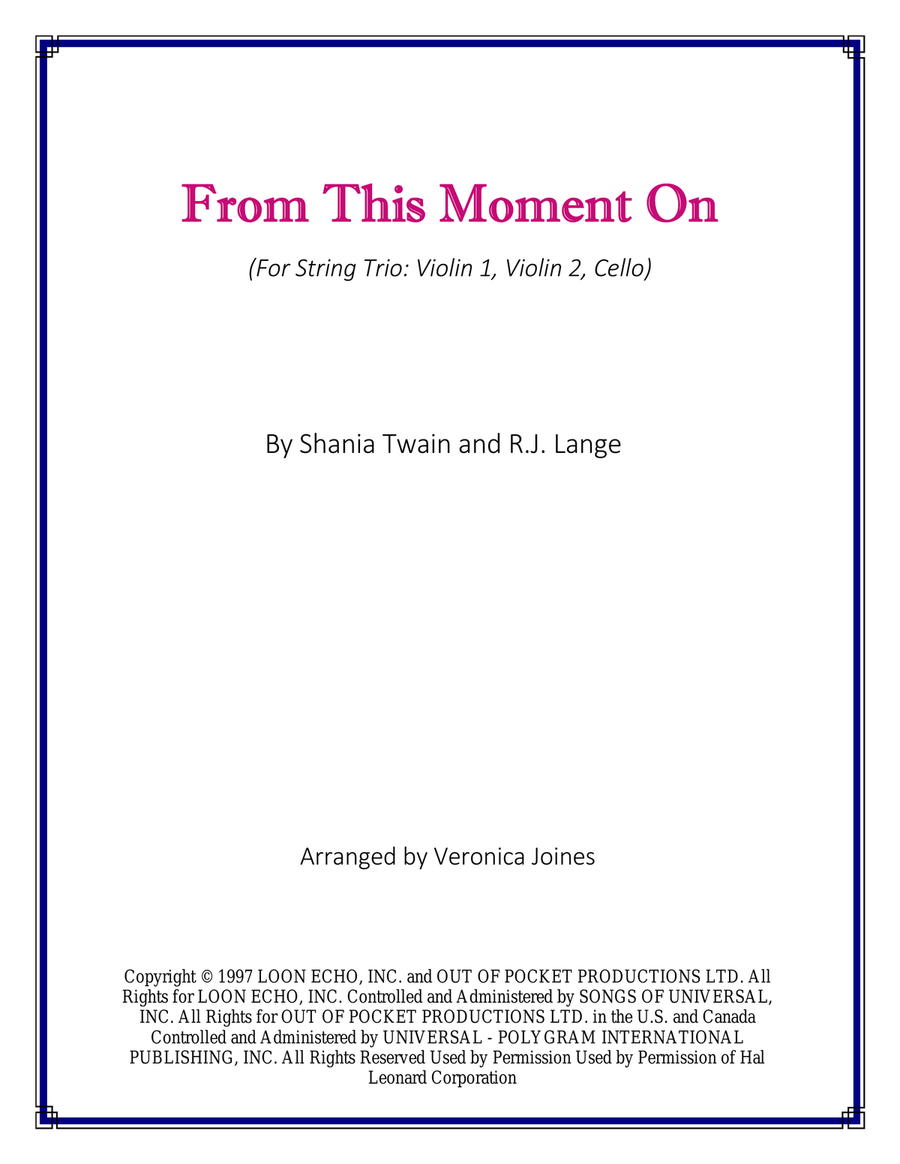 From This Moment On String Trio scores gallery preview page 1