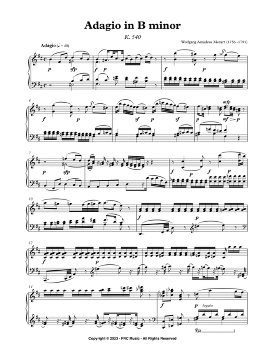 Mozart: Adagio in B Minor, K. 540 (as played by Víkingur Ólafsson) image number null