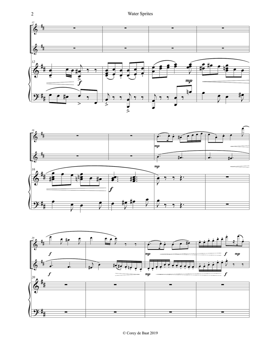 Water Sprites Flute Solo scores gallery preview page 2