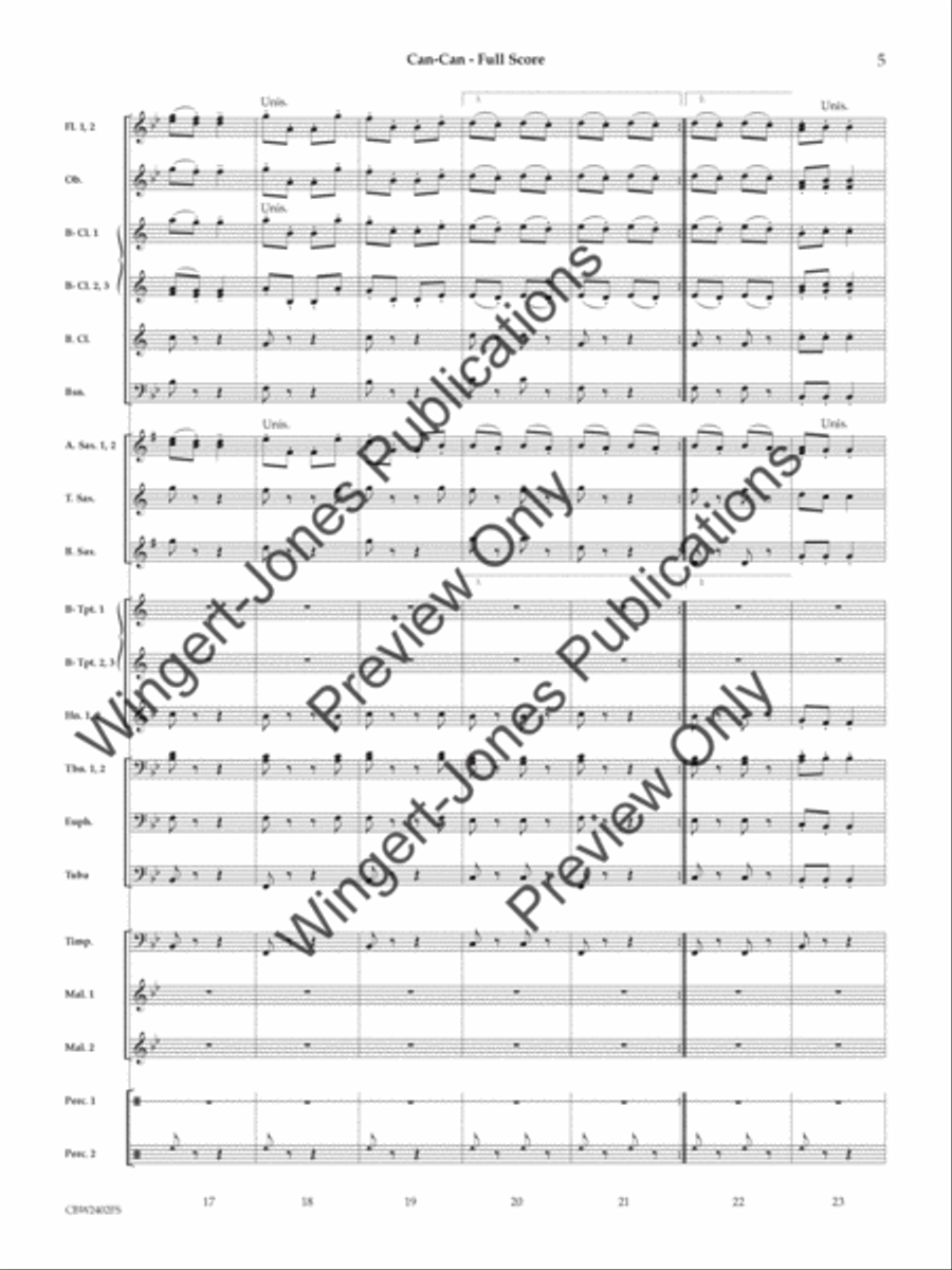 Can-Can (Score) Concert Band scores gallery preview page 6