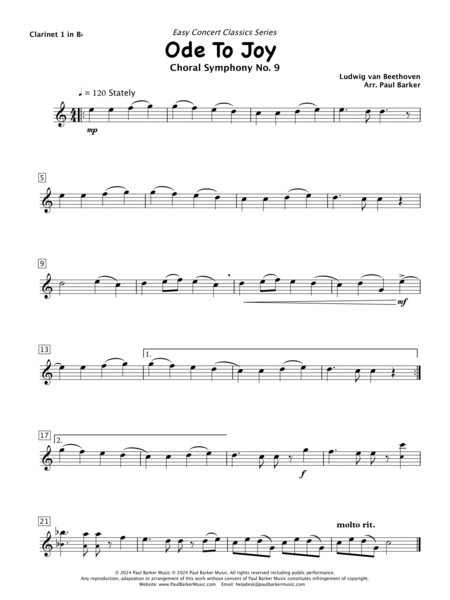 Easy Concert Classics - Clarinet Trios Book 1 image number null