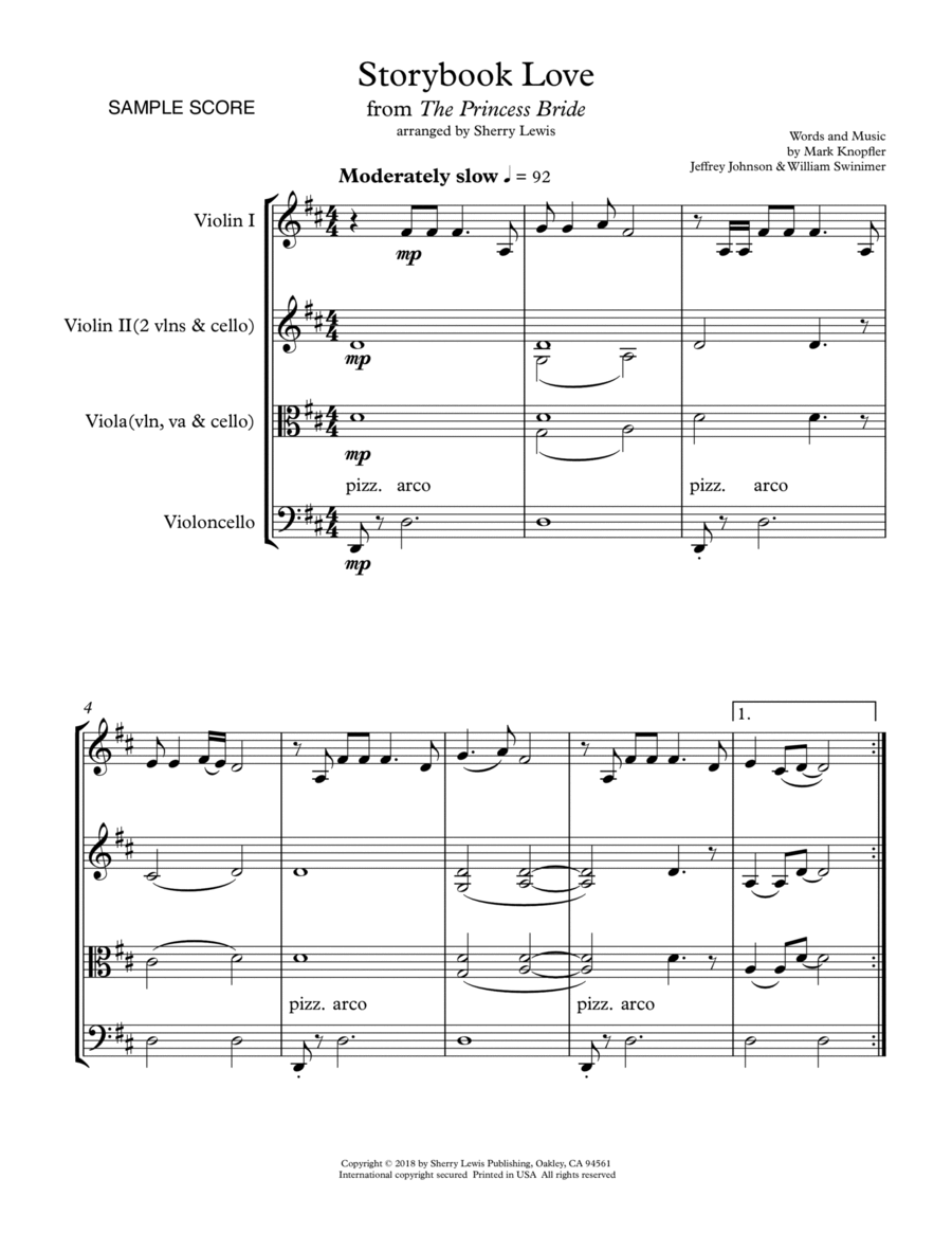 Once Upon A Time...storybook Love String Trio scores gallery preview page 1