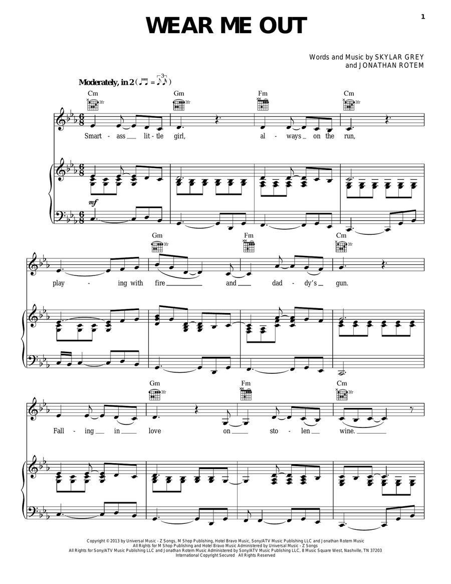 Wear Me Out Acoustic Guitar scores gallery preview page 1